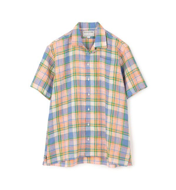 TOMORROWLAND BUYING WEAR「【別注】INDIVIZUALIZED SHIRTS リネン キャンプカラーシャツ」|シャツ・ブラウス|66 ブルー系
