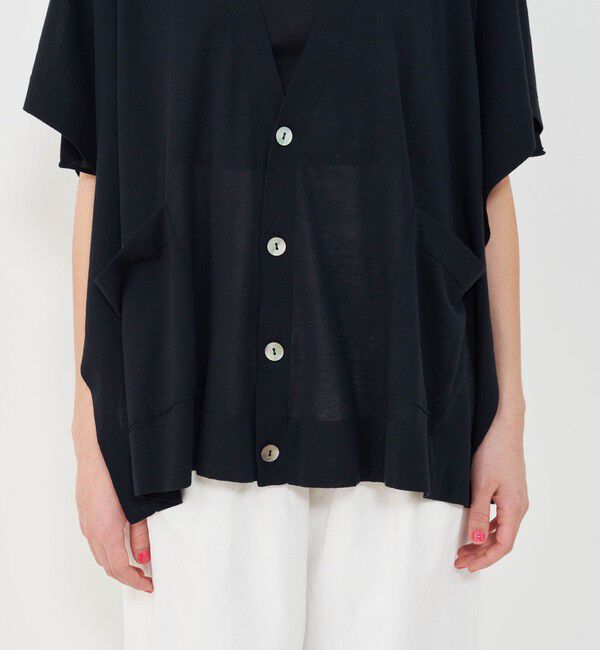 GALERIE VIE「クレープコットン Vネックカーディガン」|カーディガン|