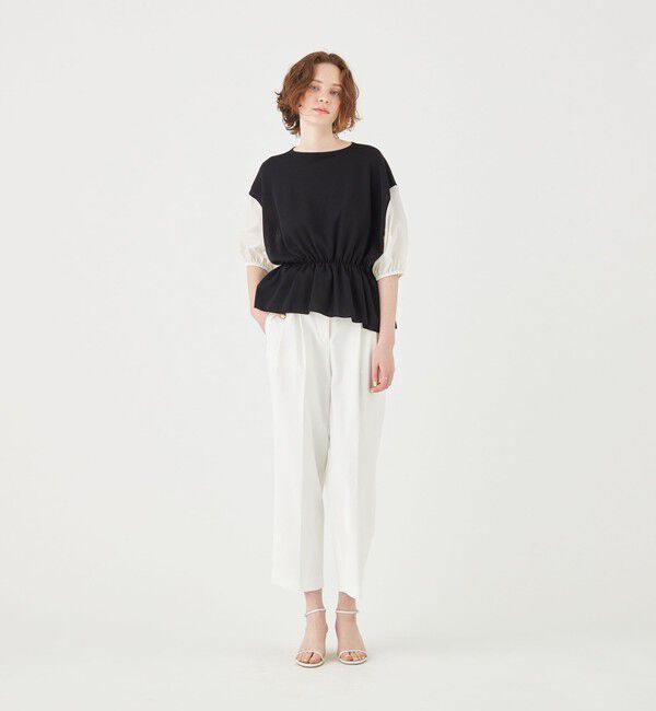 Ballsey「ファブリックコンビ パフスリーブプルオーバー」|ニット・セーター|