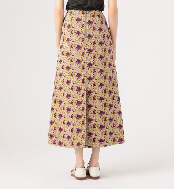 MACPHEE「ボタニカルジャカード セミフレアマキシスカート」|フレア|