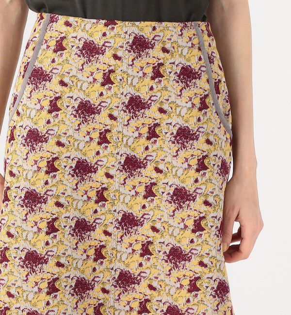 MACPHEE「ボタニカルジャカード セミフレアマキシスカート」|フレア|