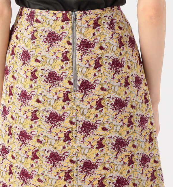 MACPHEE「ボタニカルジャカード セミフレアマキシスカート」|フレア|