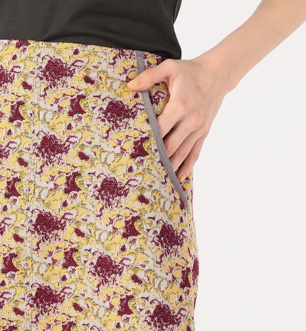 MACPHEE「ボタニカルジャカード セミフレアマキシスカート」|フレア|