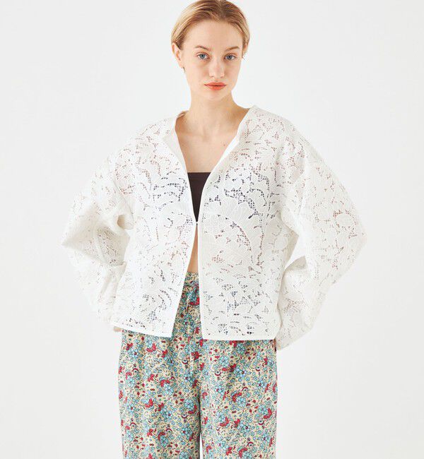 SOULEIADO「コットンエンブロイダリー ブルゾン」|ブルゾン・スタジャン|