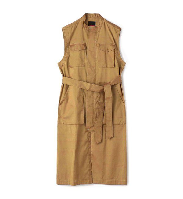 CABaN「コットンシルクストレッチ ロングジレ」|その他|27 オレンジ