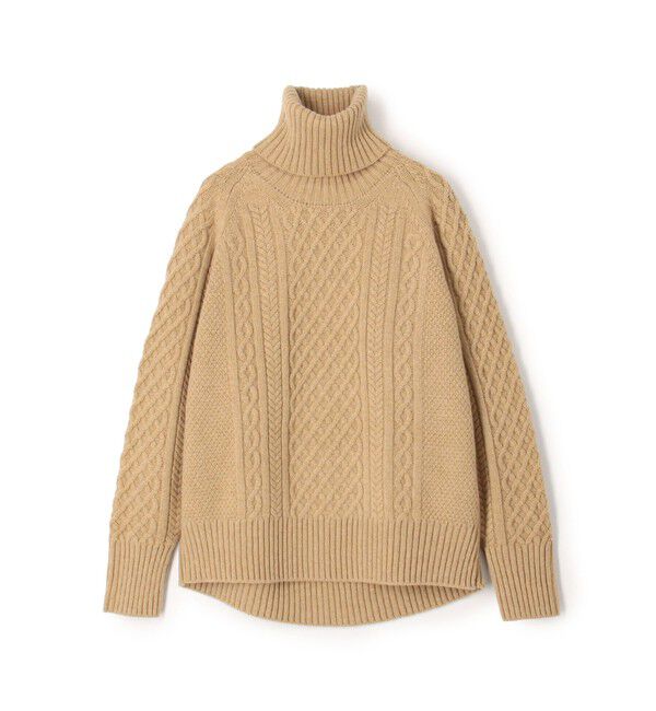 TOMORROWLAND BUYING WEAR「UNION LAUNCH ケーブルタートルニット」|ニット・セーター|41 ライトベージュ