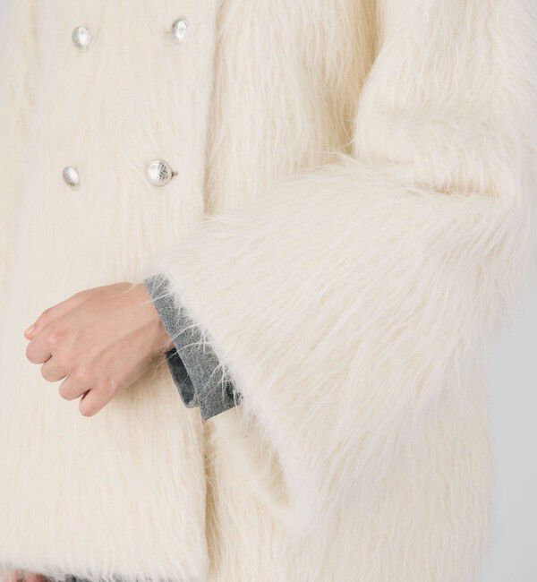 DES PRES「アルパカシャギーミディコート」|ダッフルコート|