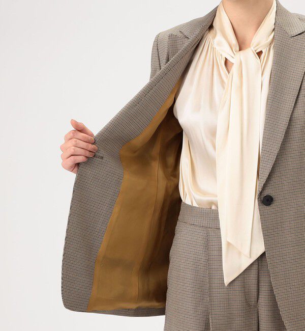 TOMORROWLAND collection「ブラウニーガンクラブチェック シングル1Bジャケット」|テーラードジャケット|