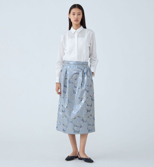 TOMORROWLAND collection「シアーサークル エンブロイダリーボザムブラウス」|シャツ・ブラウス|