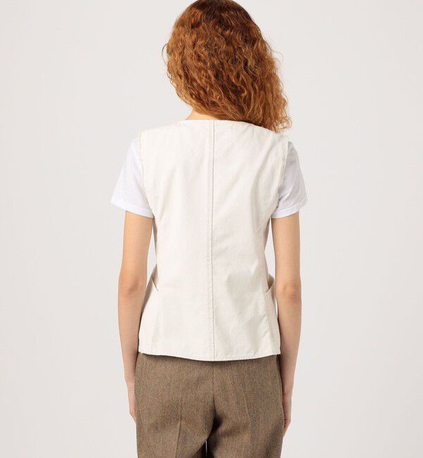 MACPHEE「ピグメントドリルクロス スクエアネックベスト」|ベスト・ジレ|