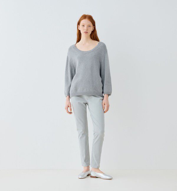GALERIE VIE「コットンカシミヤ オーバルネックプルオーバー」|ニット・セーター|