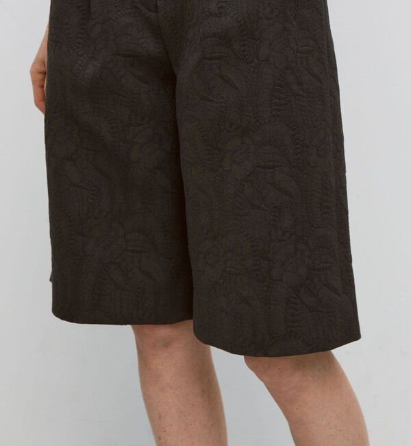 BACCA「コットンリネンジャガード ワイドタックショーツ」|その他|