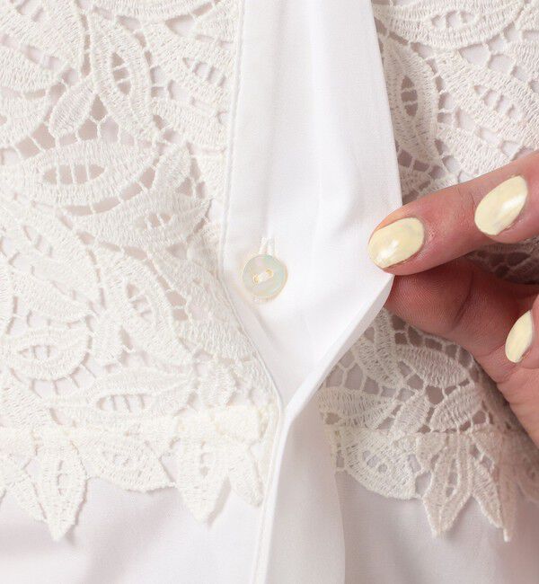 TOMORROWLAND collection「ケミカルリーフ ボザムレースブラウス」|シャツ・ブラウス|