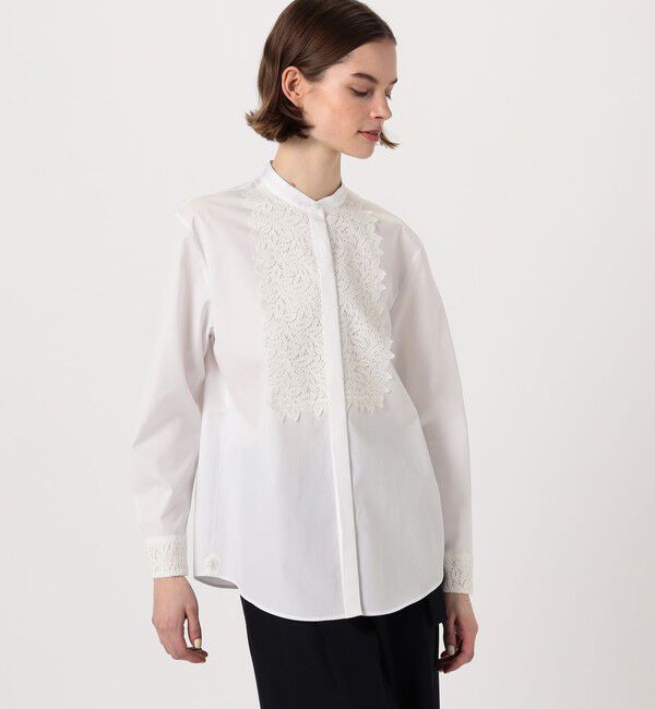 TOMORROWLAND collection「ケミカルリーフ ボザムレースブラウス」|シャツ・ブラウス|