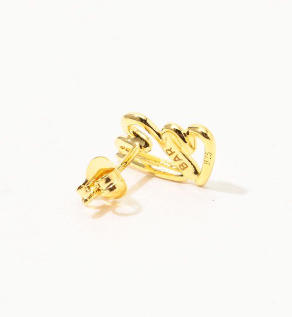 TOMORROWLAND GOODS「BAR Jewellery TWO HEARTS ゴールドピアス」|ピアス|