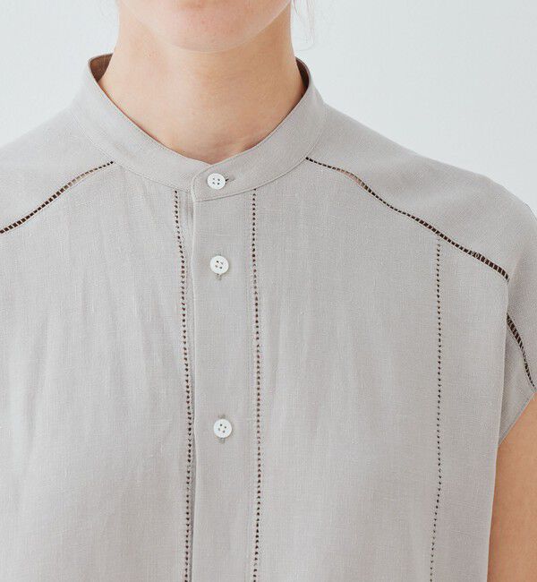 GALERIE VIE「リブコンビフレンチリネン フレンチスリーブワンピース」|ワンピース|