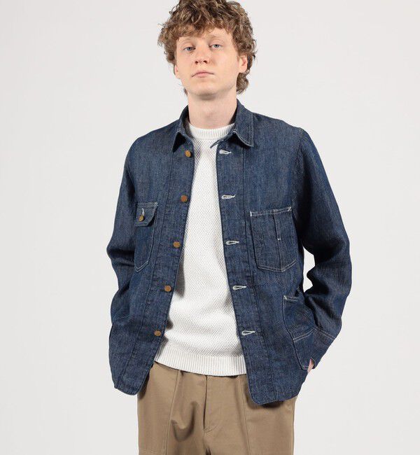 TOMORROWLAND MENS「【別注】 Lee Loco Jacket 7オンスリネンデニム」|ブルゾン・スタジャン|