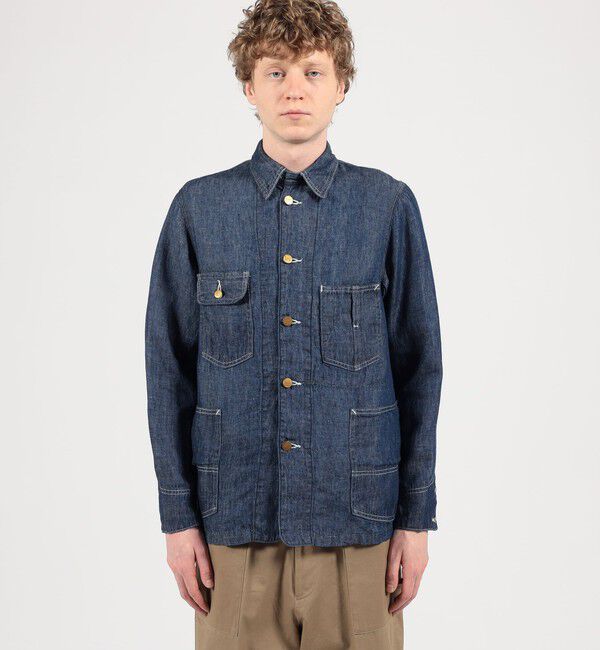 TOMORROWLAND MENS「【別注】 Lee Loco Jacket 7オンスリネンデニム」|ブルゾン・スタジャン|