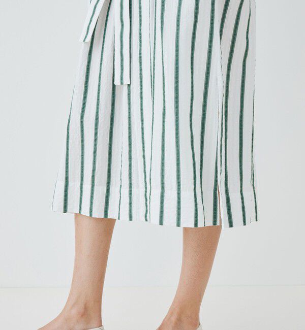 GALERIE VIE「ソフトストライプ ベルデッドシャツワンピース」|ワンピース|