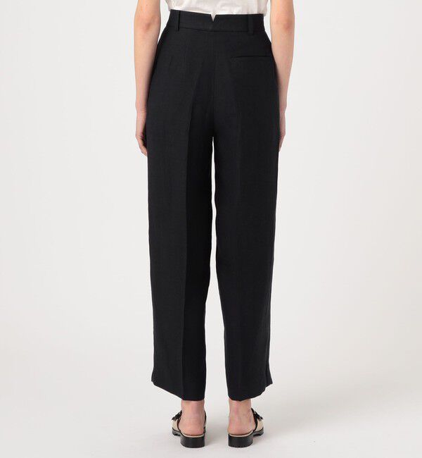 MACPHEE「リネンレーヨンツイル タックワイドパンツ」|スラックス|