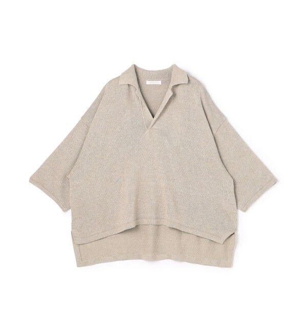 GALERIE VIE「リネンリリヤーン スキッパープルオーバー」|ニット・セーター|43 ベージュ