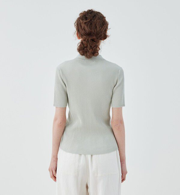 GALERIE VIE「ギザコットンリブ ポロカラープルオーバー」|ニット・セーター|