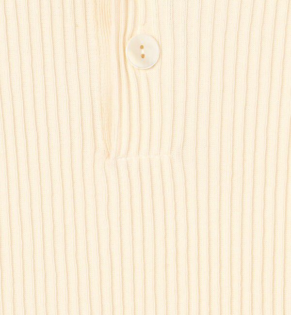 GALERIE VIE「ギザコットンリブ ポロカラープルオーバー」|ニット・セーター|