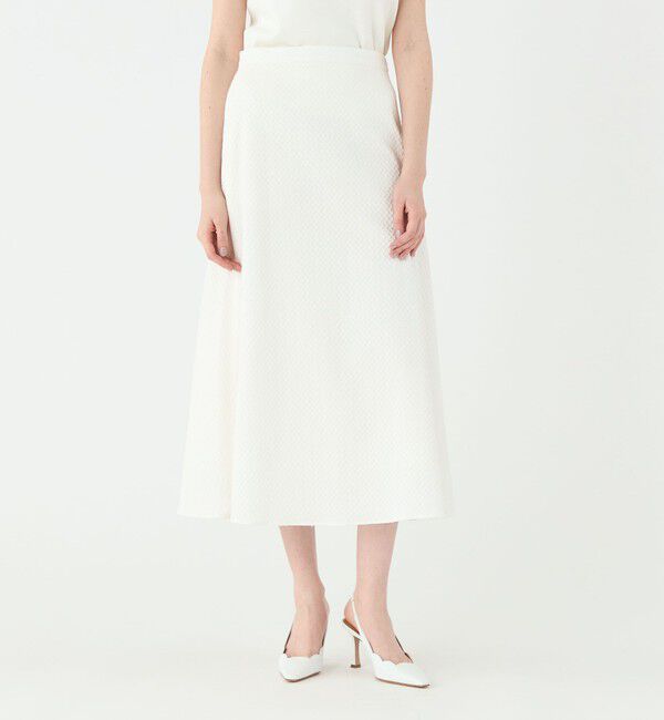 Ballsey「タイニーフラワージャカード フレアスカート」|フレア|