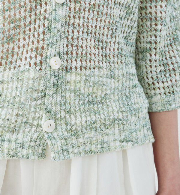 GALERIE VIE「カスリリネン Vネックカーディガン」|カーディガン|