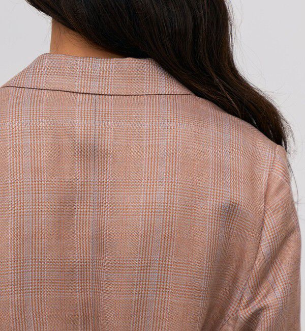 BACCA「レーヨンリネン グレンチェックジャケット」|テーラードジャケット|