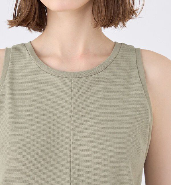 MACPHEE「ポリエステルサーマル アメリカンスリーブワンピース」|ワンピース|