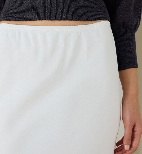 DES PRES「ソフトサテン エラスティックストレート スカート」|スカート|