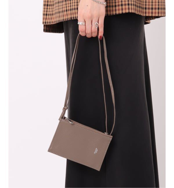  「【blancle/ ブランクレ】S.LETHER Double multi case」|ショルダー・メッセンジャー|グレー