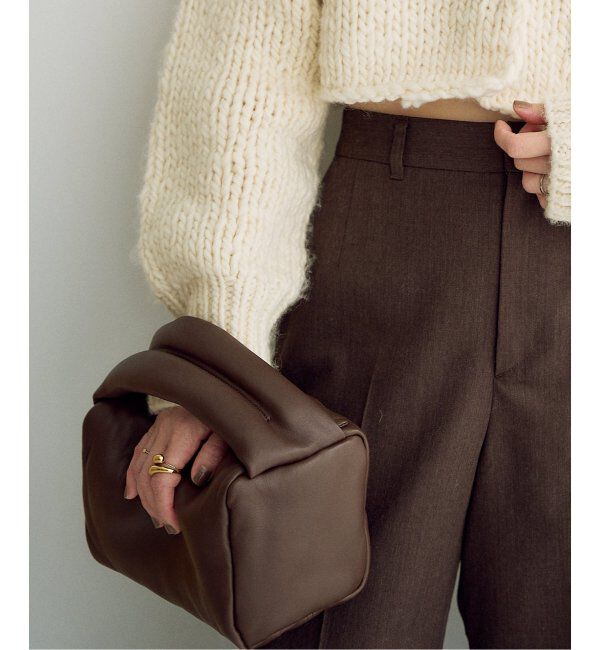 Plage「Bucket Baggage/バケットバゲージ PUFF CUBE MEDIUM バッグ」|ハンドバッグ|ブラウン B