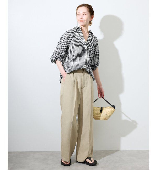 SLOBE IENA「リネンコットンレギュラーシャツ」|シャツ・ブラウス|