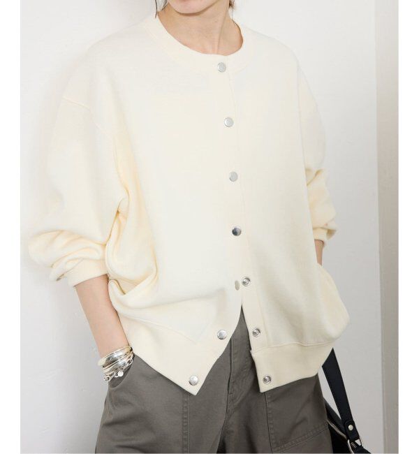 SLOBE IENA「《WEB・一部店舗限定/追加4》ダブルフェイスジャージースナップカーディガン」|カーディガン|