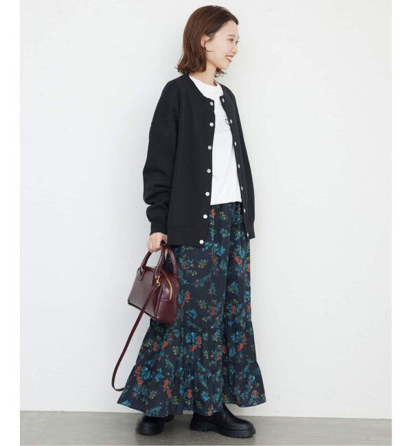 SLOBE IENA「《WEB・一部店舗限定/追加4》ダブルフェイスジャージースナップカーディガン」|カーディガン|