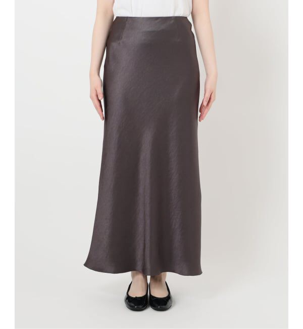 IENA「《WEB・一部店舗限定 追加12》ダブルサテンスカート」|スカート|