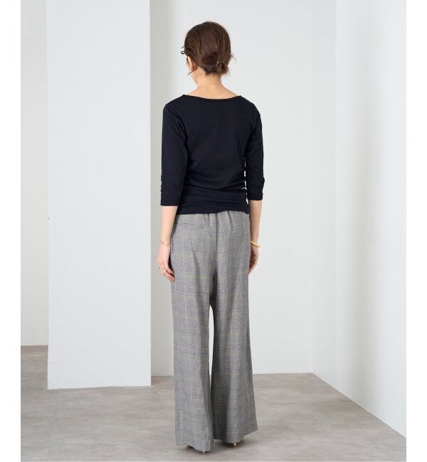 IENA「ATON/エイトン 別注 SUVIN FRAISE ボートネック Tシャツ」|Tシャツ・カットソー|