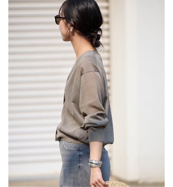 SLOBE IENA「《追加》リネン混シアーカーディガン」|カーディガン|