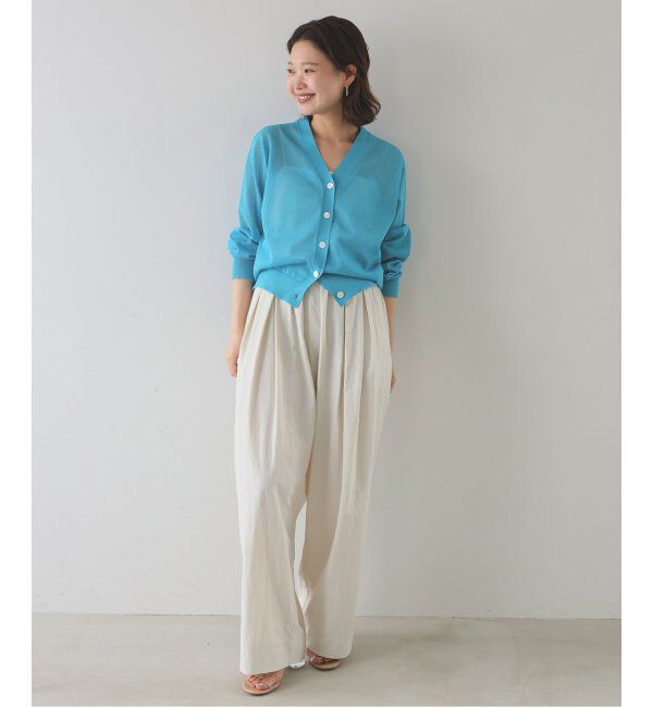 SLOBE IENA「《追加》リネン混シアーカーディガン」|カーディガン|