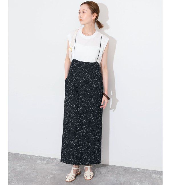 SLOBE IENA「《追加/2枚セット》アイラインキャミワンピース&times;ノースリーブTEEセット」|ワンピース|