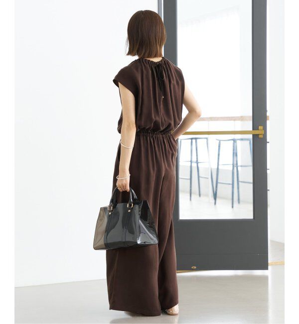 IENA「《追加2》キュプラギャザーネックオールインワン」|オールインワン|