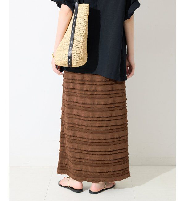 SLOBE IENA「《追加2》フリルカットソータイトスカート」|スカート|