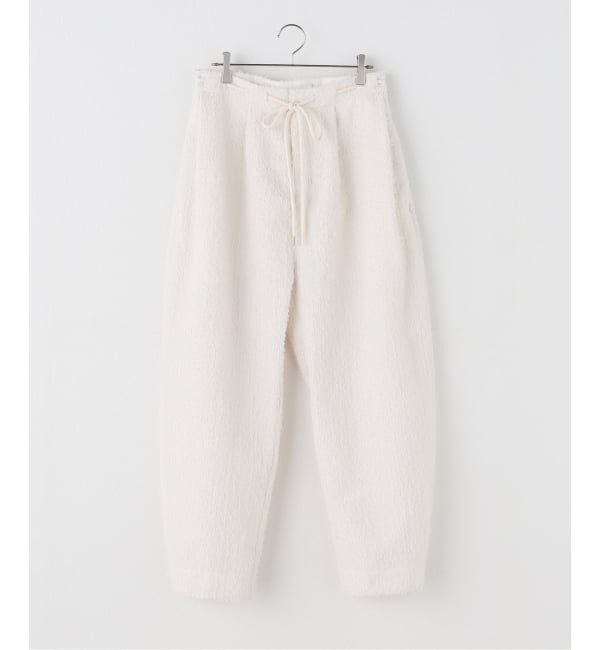 IENA LA BOUCLE「KAYLE/ケイル TEXTURED TWILL BARREL TROUSERS K-2005A」|その他|ホワイト