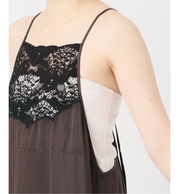 IENA LA BOUCLE「IENA LA BOUCLE R/Lサテンレースコンビキャミドレ」|ワンピース|