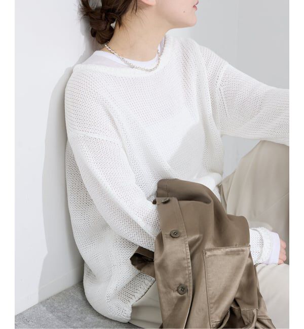 IENA「《予約》ギマコットンプルオーバー」|ニット・セーター|