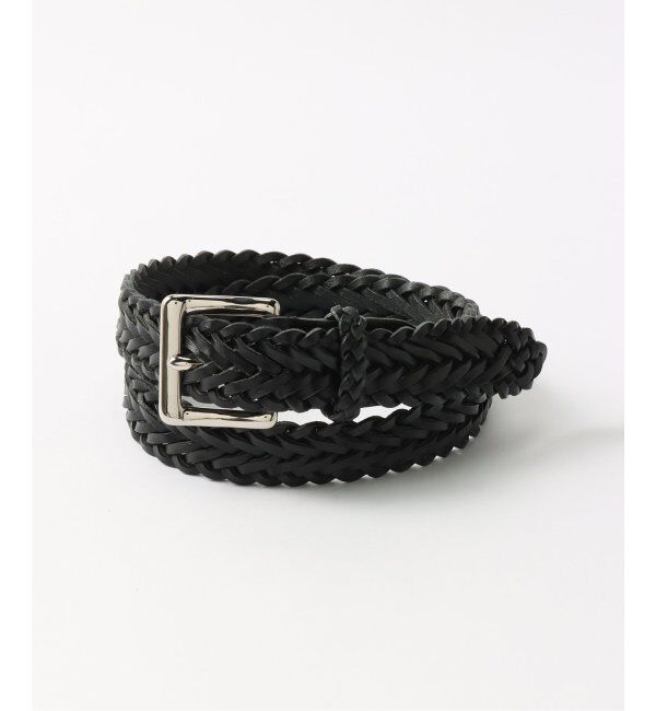EDIFICE「【BEORMA / ベオーマ】34mm HERRINGBONE PLAITED BELT」|ベルト|ブラック