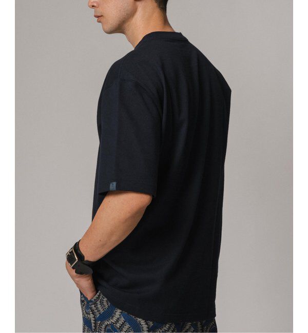 EDIFICE「LOOPWHEELER for LOWERCASE ツリテンジク ビッグTシャツ」|Tシャツ・カットソー|ネイビー