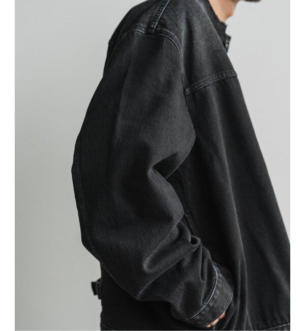 EDIFICE「《再入荷》Levi&rsquo;s(リーバイス) 別注 Type 1 Trucker Jacket BLACK "COLLARLESS"」|デニムジャケット|